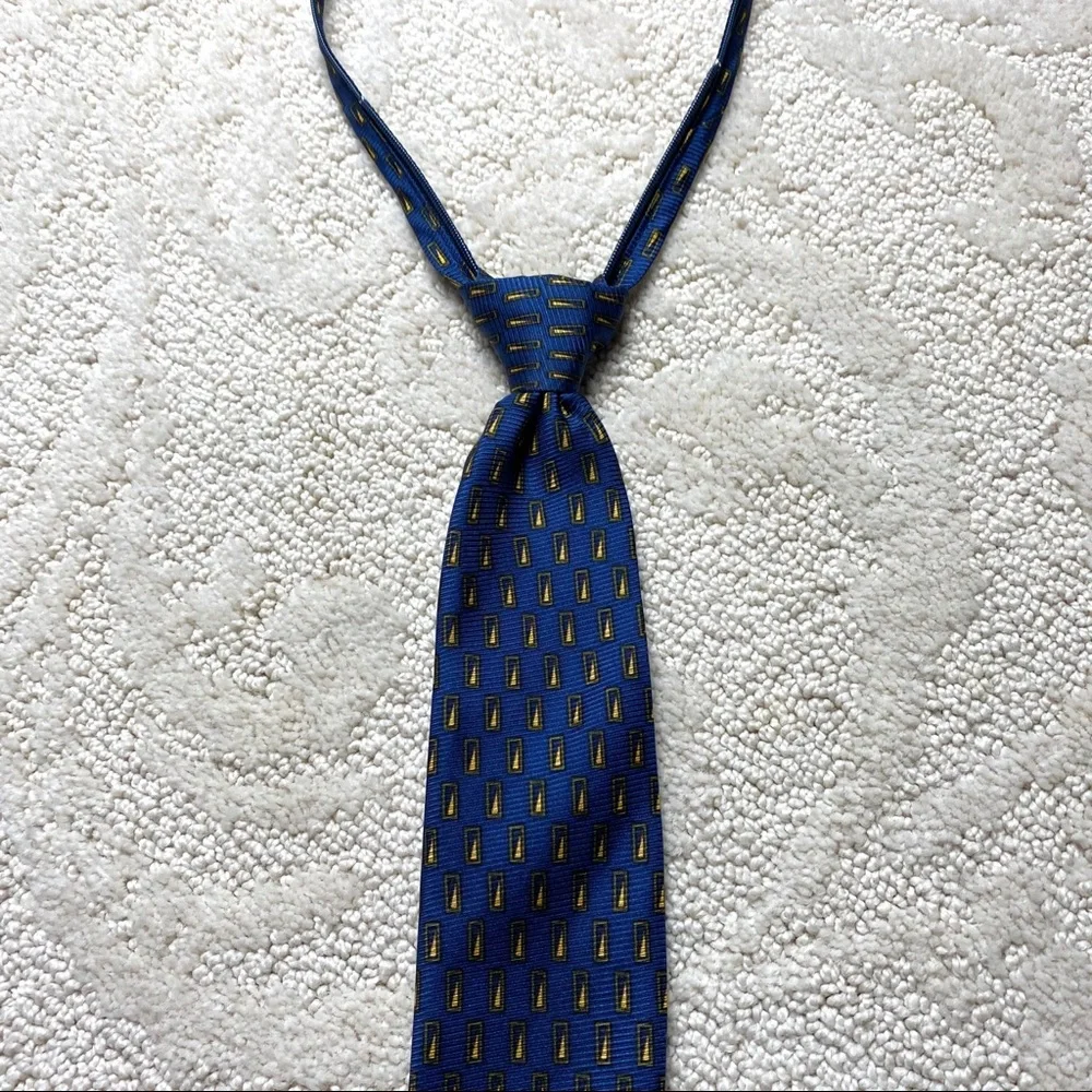 IMP ORIGINALS Zipper Tie 100% Silk